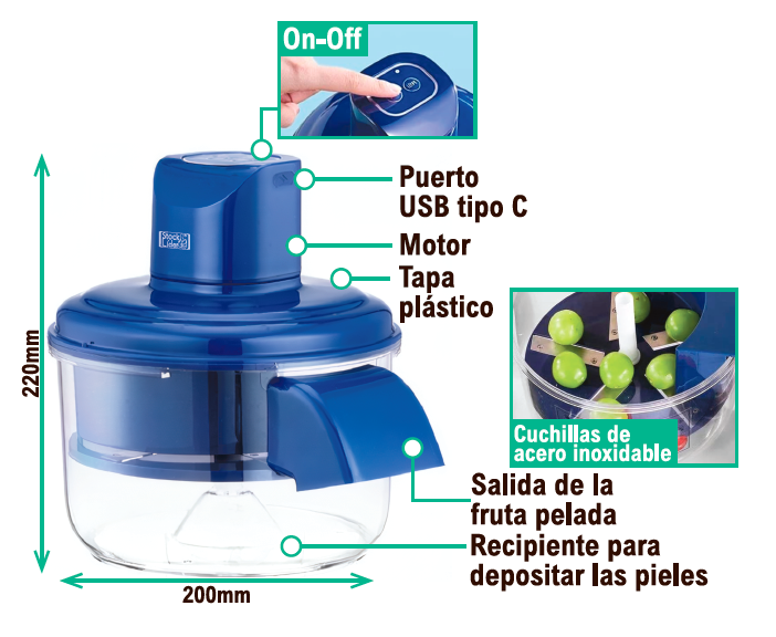 Máquina peladora de frutas