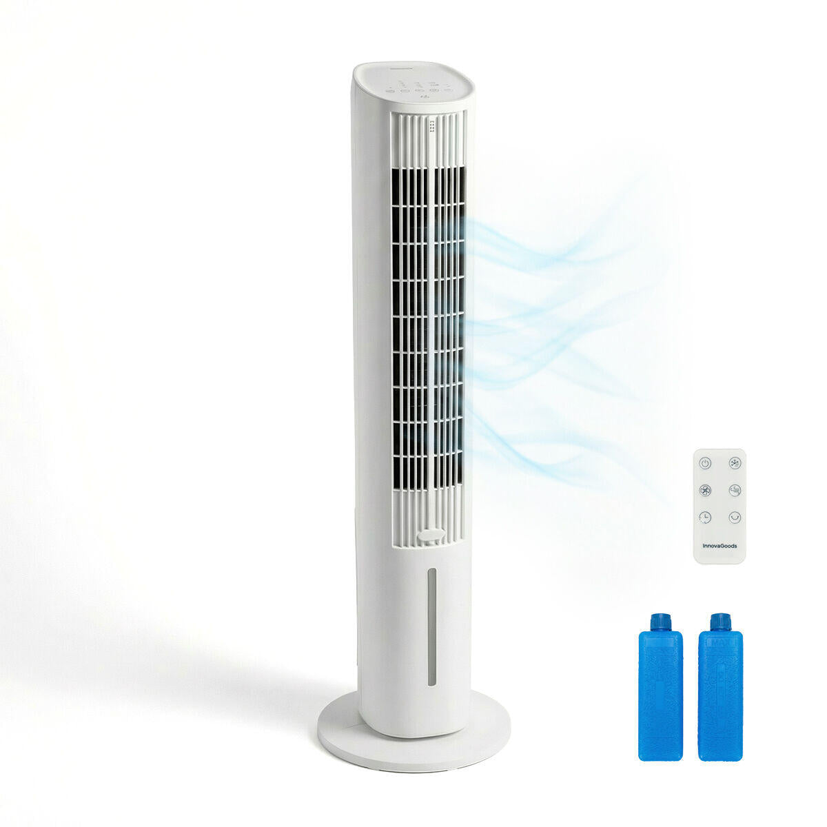 Climatizador Evaporativo Portátil Torre Multifunción con Mando a Distancia Hushly InnovaGoods